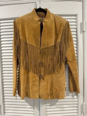 Scully Tan Suede Fringe Western Jacket
